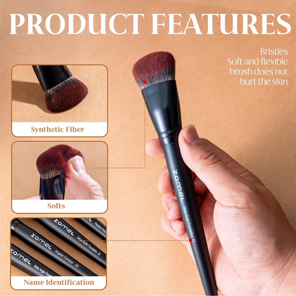 26Pcs Black labeled Makeup Brushes Set Professional, Full Face ULTRA SOFT - Picture 6 of 13
